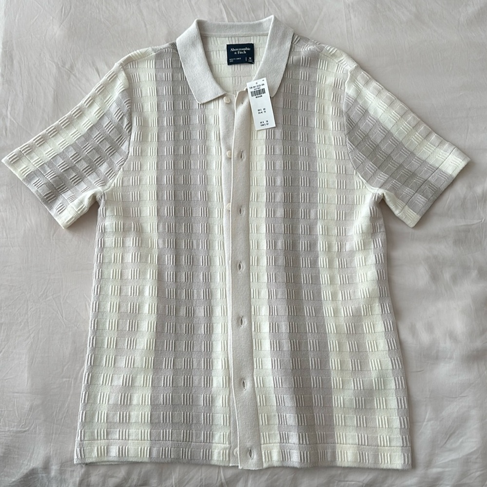 Men’s Abercrombie & Fitch Button-Through Sweater Polo